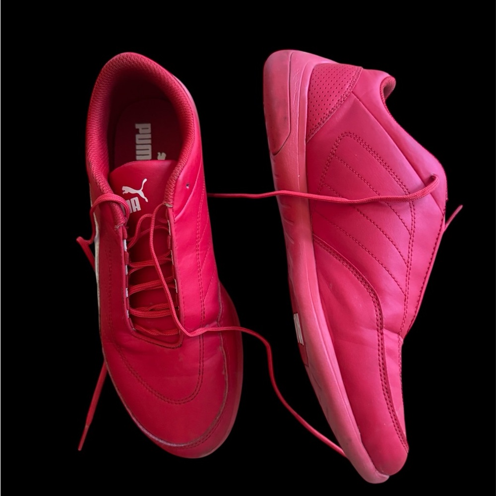 Puma mens Bold red Sneakers size 8 used once
